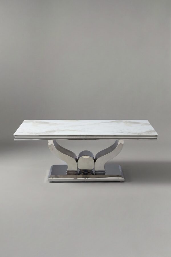 TABLE BASSE TROPHEE MARBRE NOIR - Tables basses
