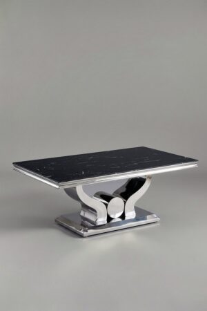 TABLE BASSE TROPHEE MARBRE NOIR - Tables basses