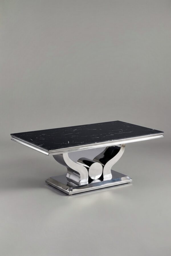 TABLE BASSE TROPHEE MARBRE NOIR - Tables basses