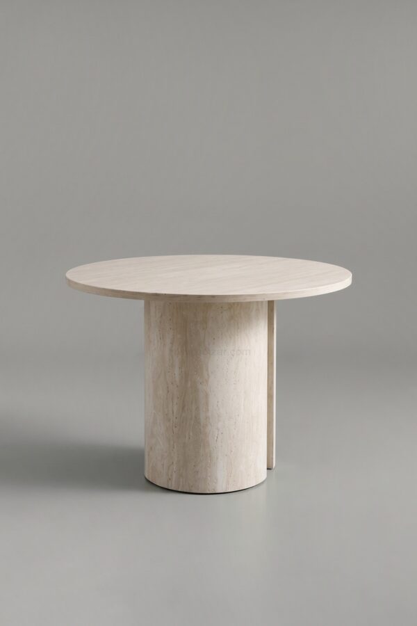 TABLE CERAMIQUE TRAVERTIN BLANC VICTORIA 1M10 - Tables à manger