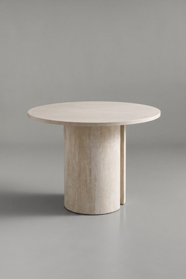 TABLE CERAMIQUE TRAVERTIN BLANC VICTORIA 1M10 - Tables à manger
