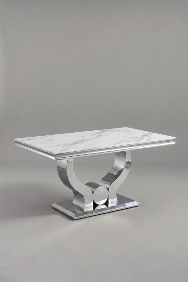 TABLE TROPHEE MARBRE NOIR - Tables à manger