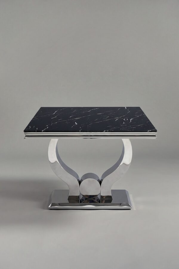 TABLE TROPHEE MARBRE NOIR - Tables à manger