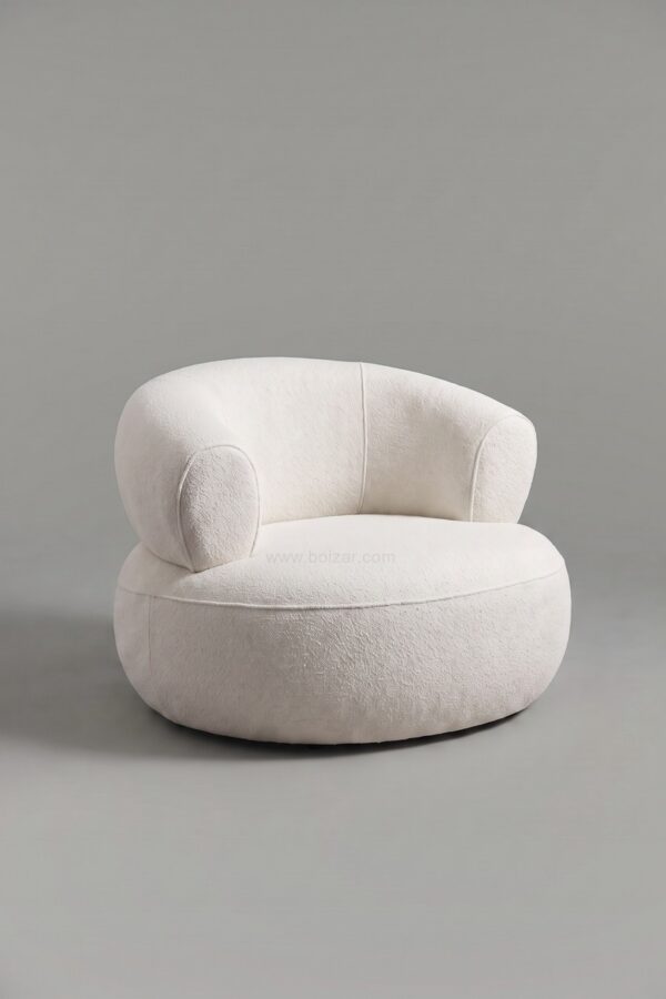 Fauteuil Turin | Bouclé blanc cassé - Fauteuils