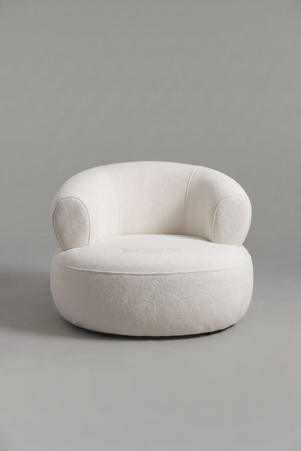 Fauteuil Turin | Bouclé blanc cassé - Fauteuils